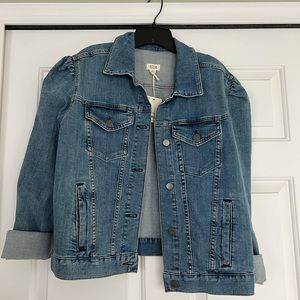 Puff Sleeve Denim Jacket